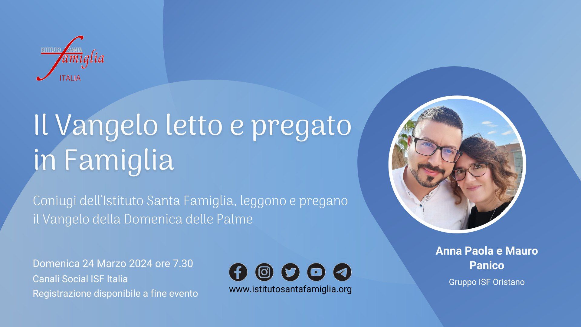 Il Vangelo letto e pregato in Famiglia – Domenica delle Palme, 24 Marzo 2024