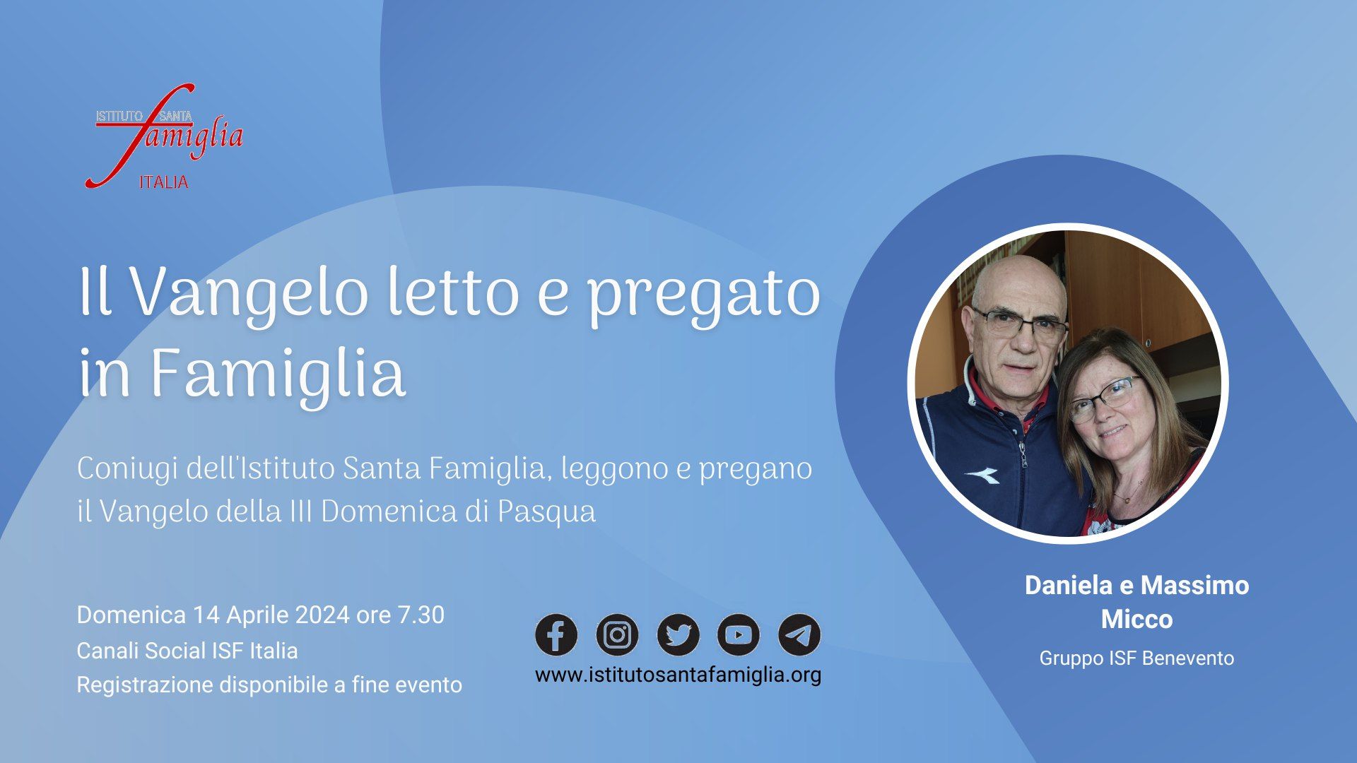 Il Vangelo letto e pregato in Famiglia – III Domenica di Pasqua, 14 Aprile 2024