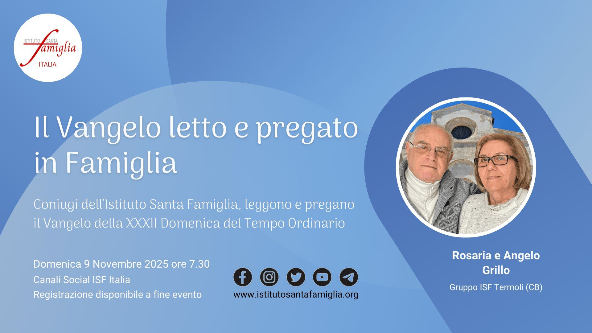 Il Vangelo letto e pregato in Famiglia – XXXII Domenica del Tempo Ordinario, 9 Novembre 2025