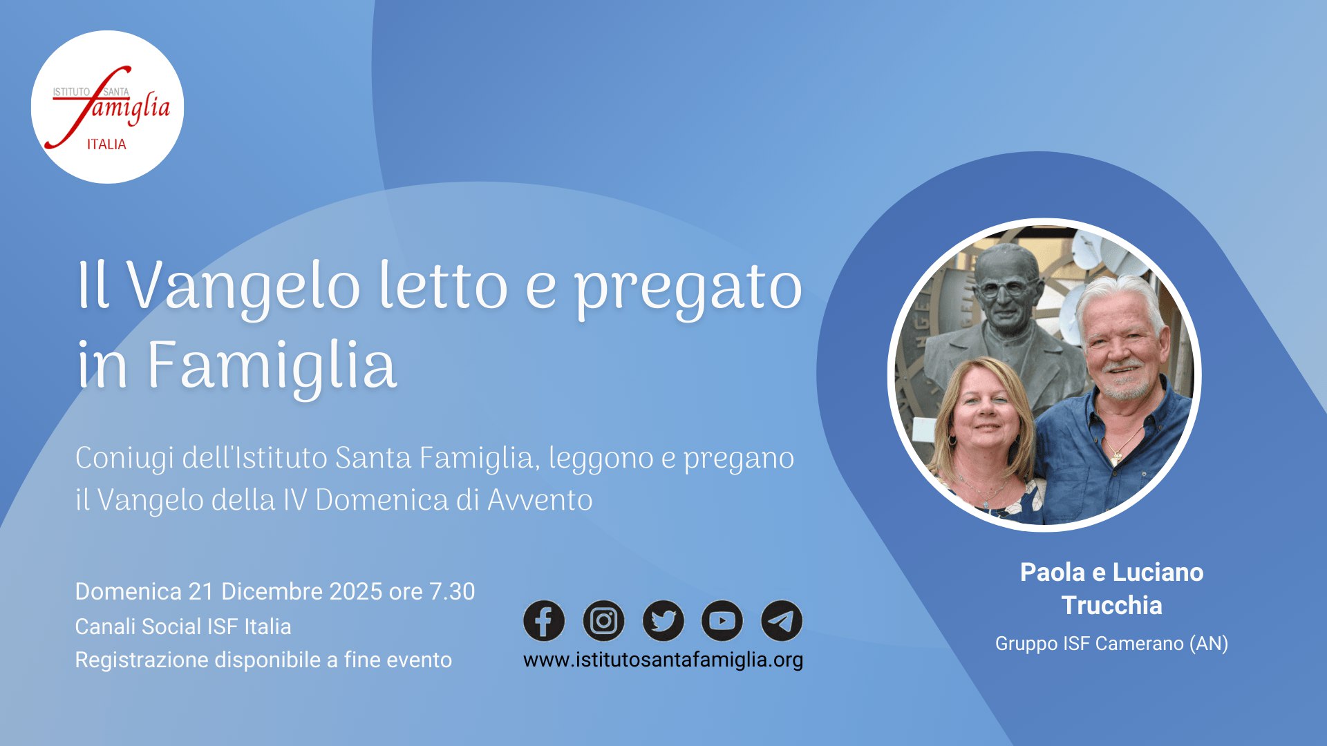 Il Vangelo letto e pregato in Famiglia – IV Domenica di Avvento, 21 Dicembre 2025