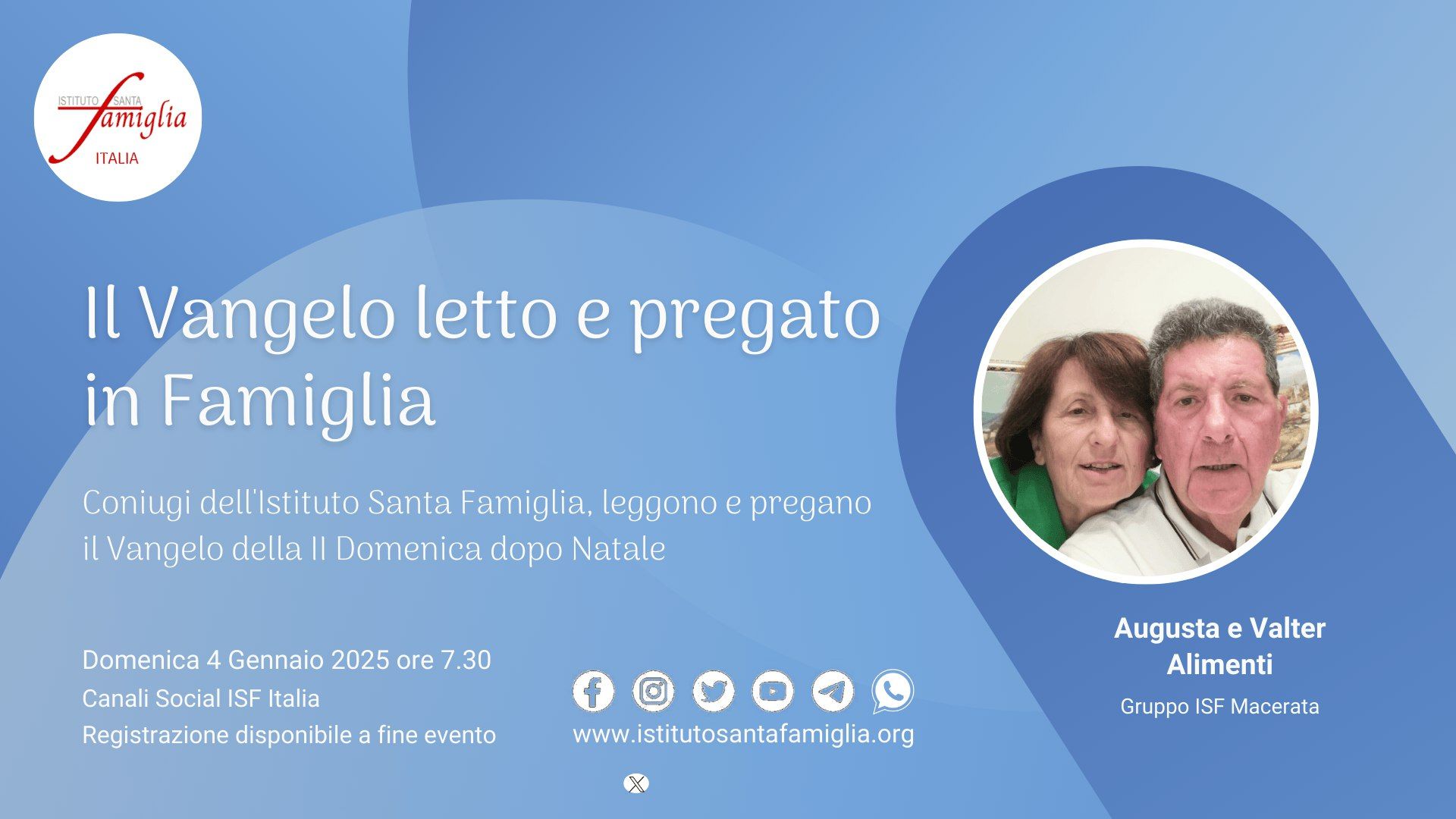 Il Vangelo letto e pregato in Famiglia – II Domenica dopo Natale, 4 Gennaio 2026