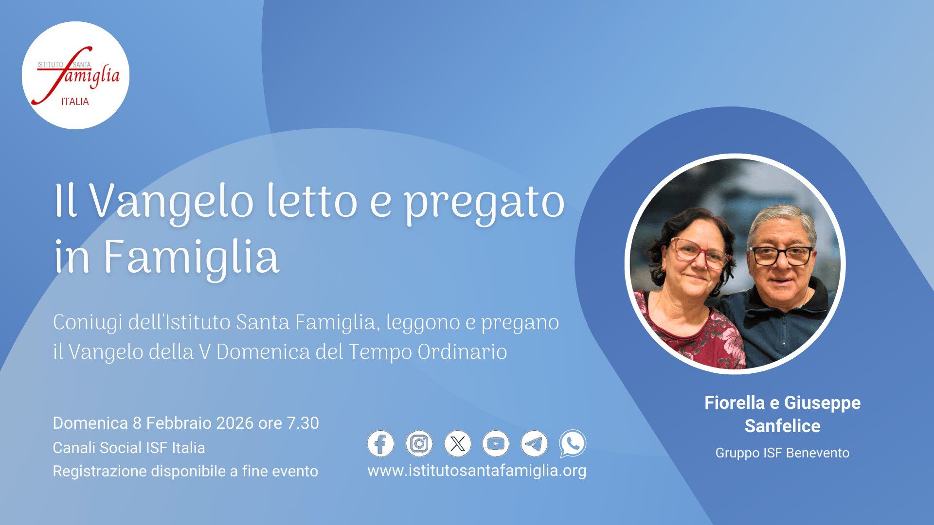 Il Vangelo letto e pregato in Famiglia – V Domenica del Tempo Ordinario, 8 Febbraio 2026
