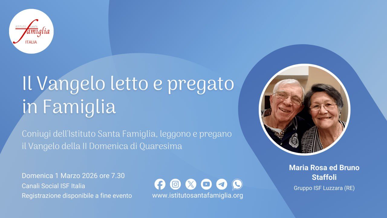 Il Vangelo letto e pregato in Famiglia – Ii Domenica di Quaresima, 1 Marzo 2026