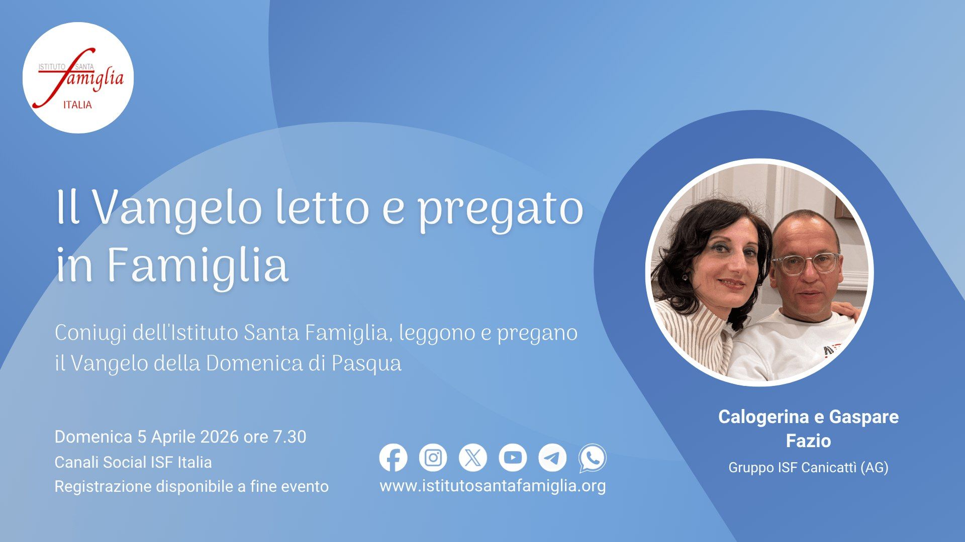 Il Vangelo letto e pregato in Famiglia – Domenica di Pasqua, 5 Aprile 2026