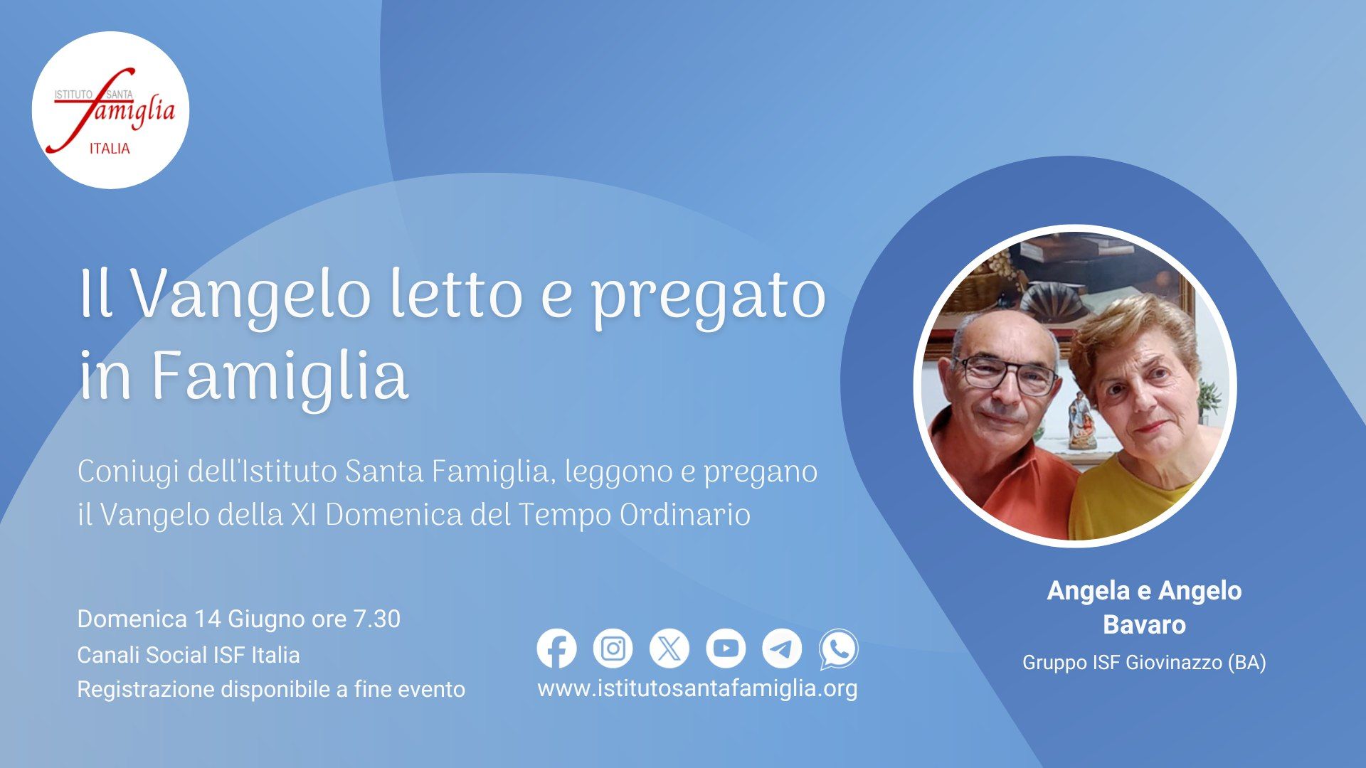 Il Vangelo letto e pregato in Famiglia – XI Domenica del Tempo Ordinario, 14 Giugno 2026
