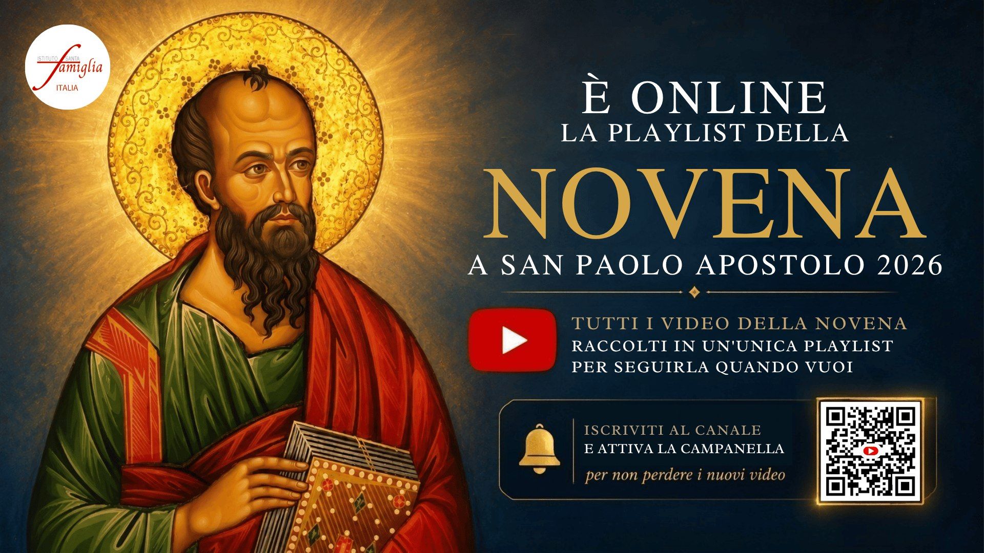 È on-line la playlist della Novena a San Paolo Apostolo 2026